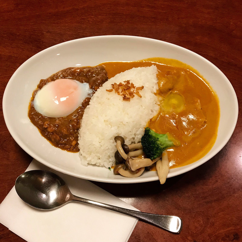 バターチキンカレー＆キーマカレー(天馬)