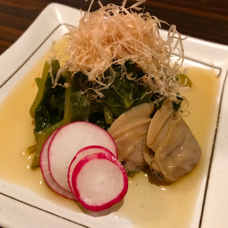 葉山葵と蛤のおひたし(山葵)