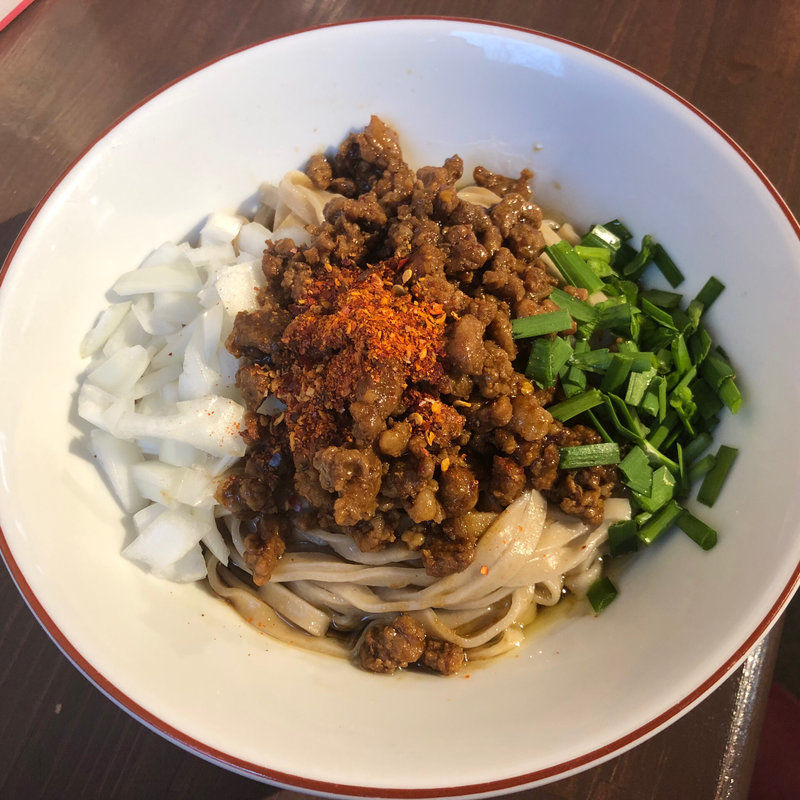 ピリ辛肉みそまぜそば(晴耕雨読)