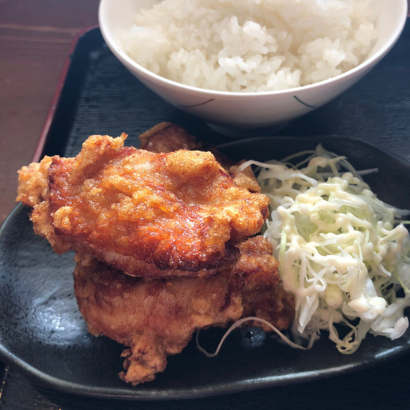 唐揚げ定食（ラーメン注文につき）(らーめん与七)