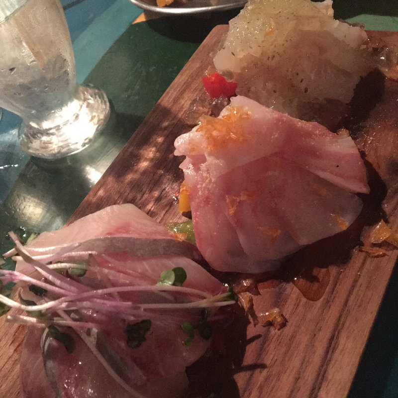 洋風刺身三点盛り(貝呑)