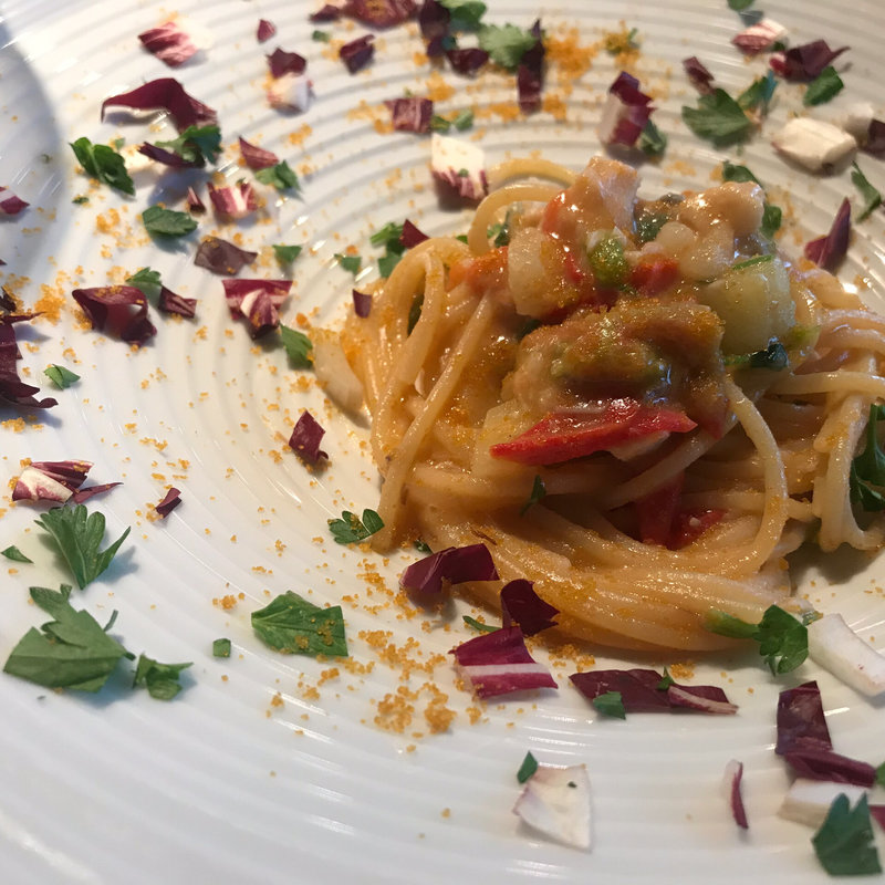 カラスミ&シーフードのパスタ ランチコース(ル アイ 谷町店)