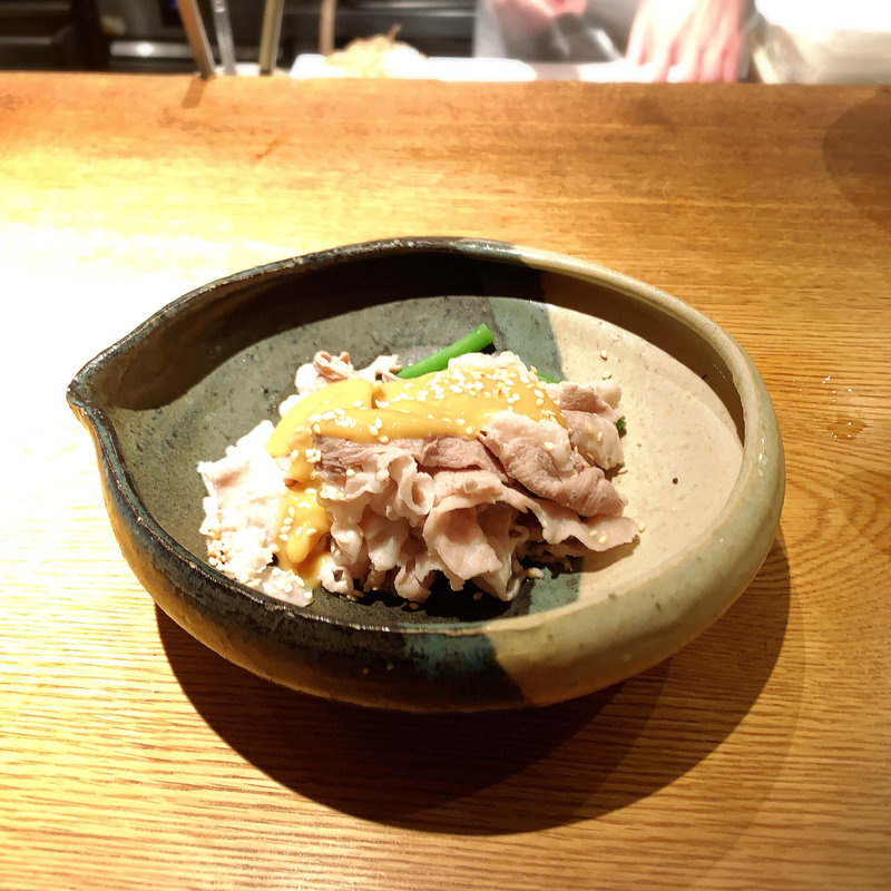 イベリコ豚とスナップエンドウぬた(高太郎 （こうたろう）)