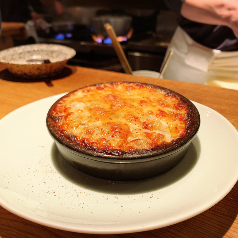 下仁田葱と牛山ベーコングラタン(高太郎 （こうたろう）)