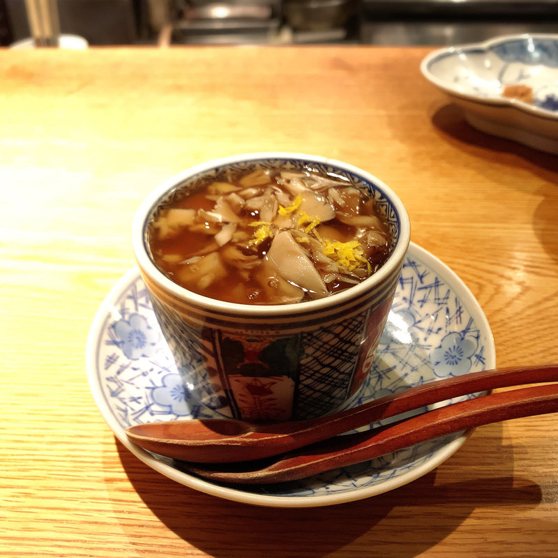 白子とまい茸茶碗蒸し(高太郎 （こうたろう）)