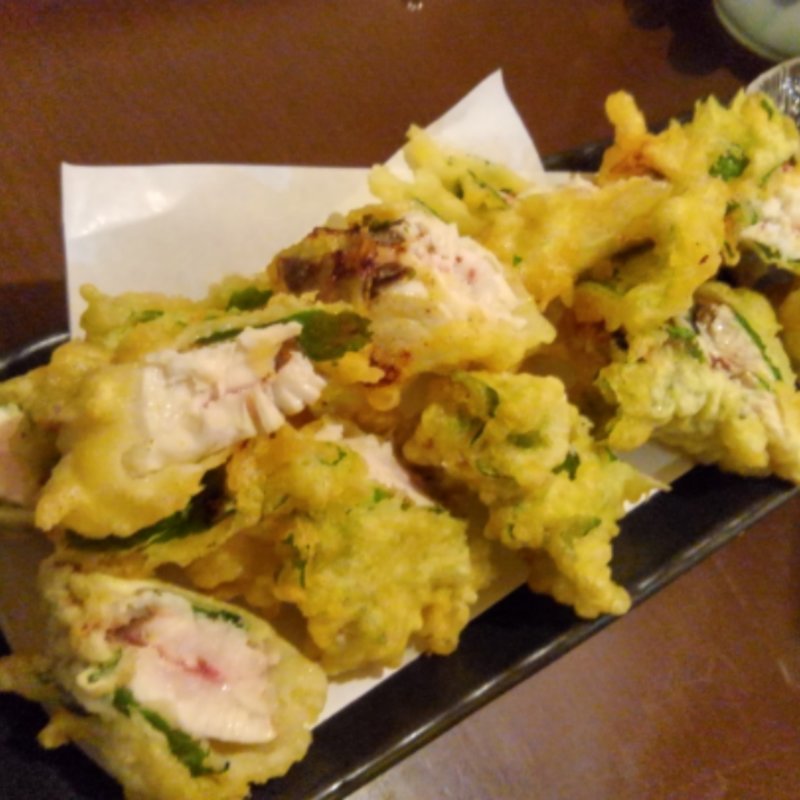 カンパチ梅肉天婦羅(美琉太陽 （ミルティーダ）)