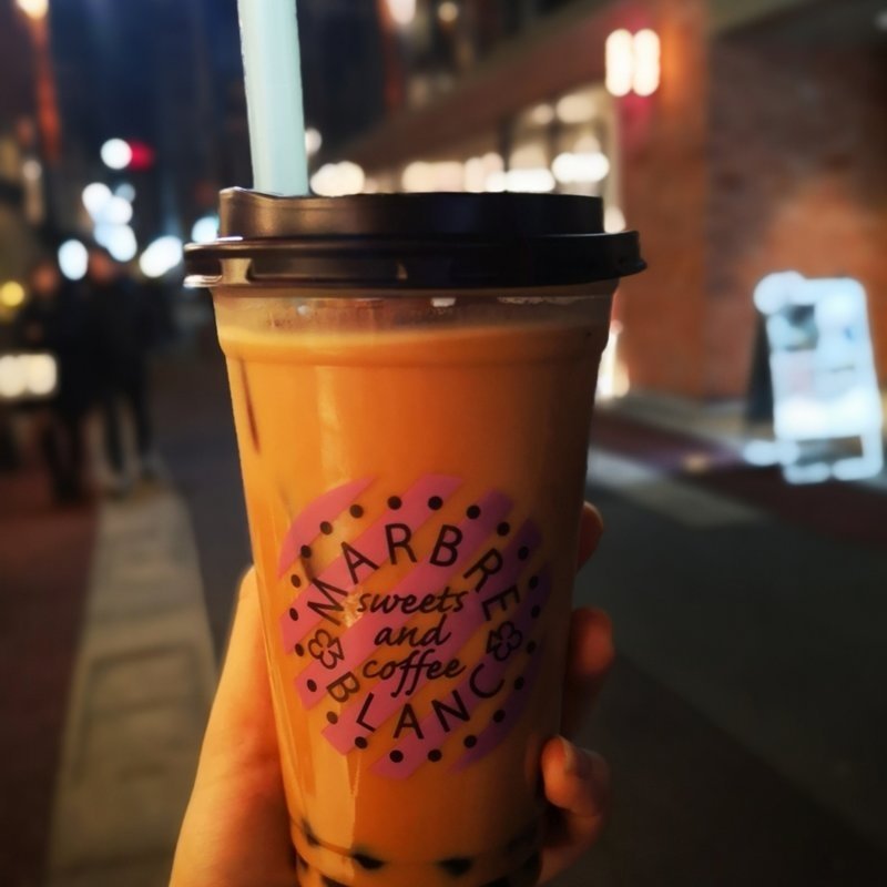 タピオカミルクティー(マーブルブランカフェ)