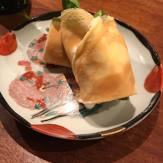 生ベーコンとルッコラ、サラダほうれん草のクレープ(コノ花まひろ )