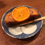 紅玉のラム酒ケーキと自家製ドライぽんかん(コノ花まひろ )