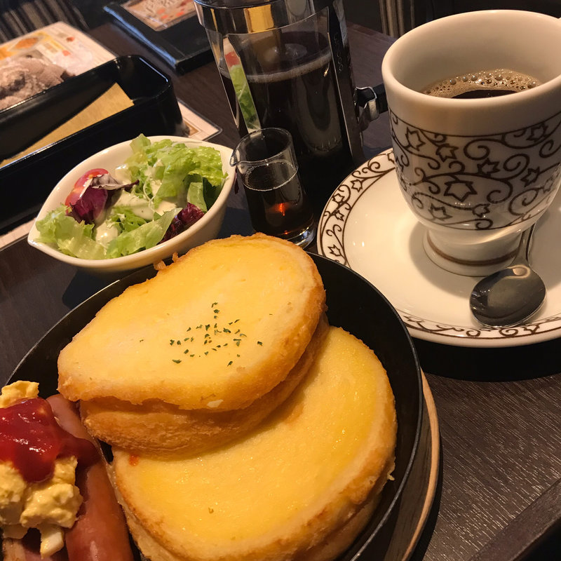 フレンチトーストモーニングセット(元町珈琲 ベイフロント蘇我店)