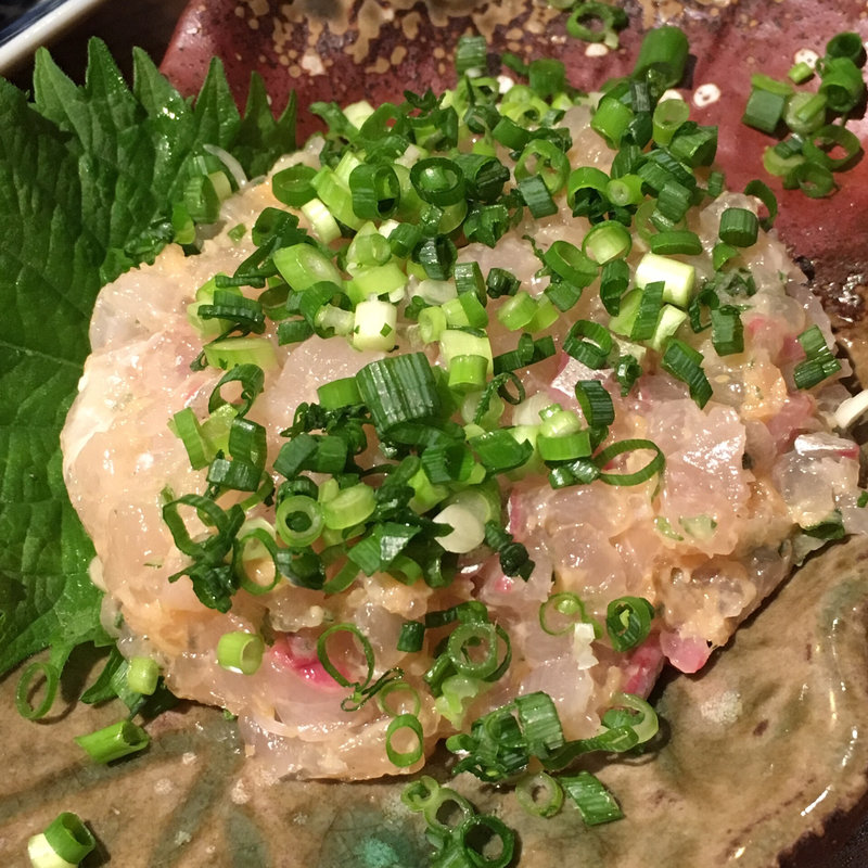 鯵のなめろう(地酒遊楽 裏や)