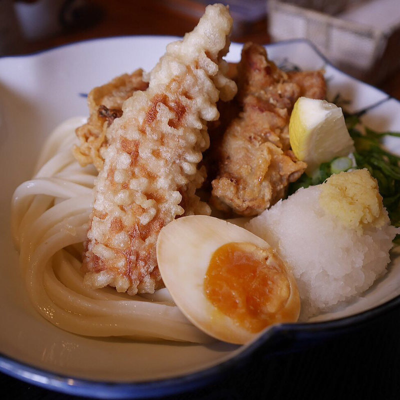 鶏ちく天ぶっかけうどん(のらや 石切店)