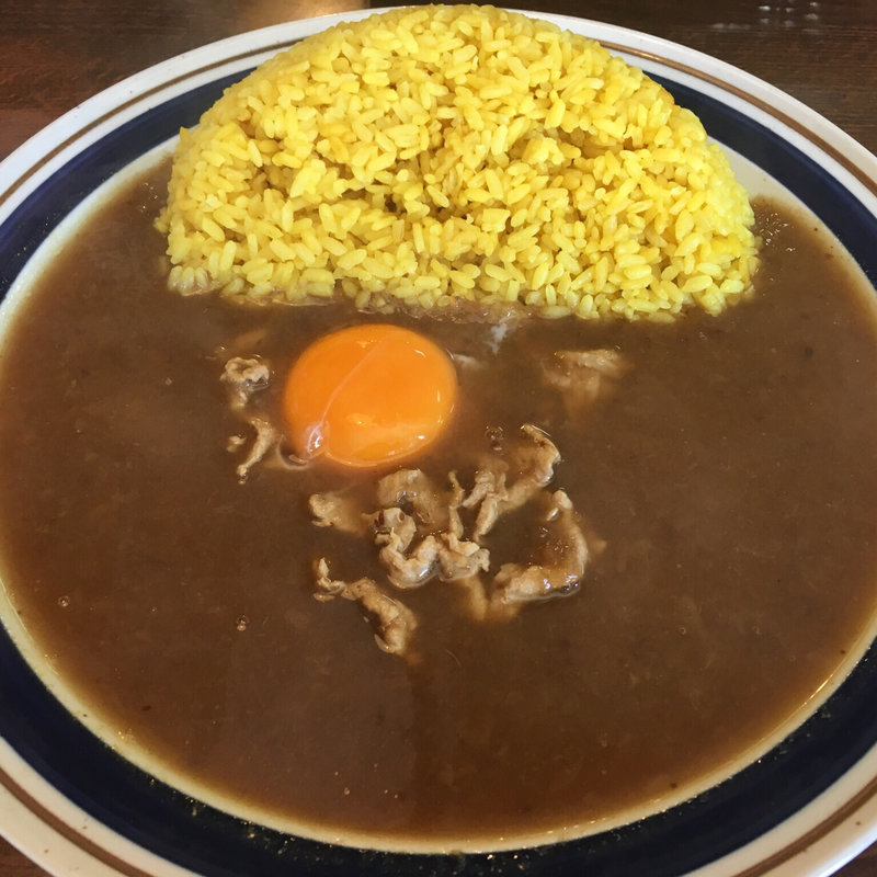 インディーカレー、生卵(カレーのお店インディー)