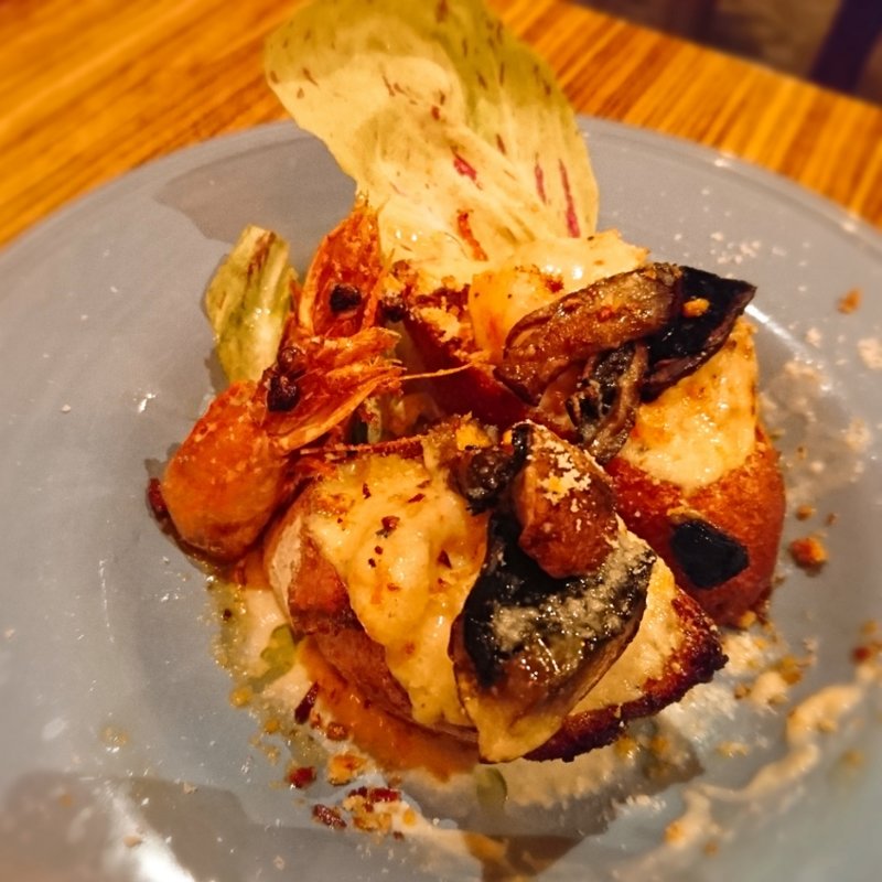 天使エビのブルスケッタ(cafeunji)