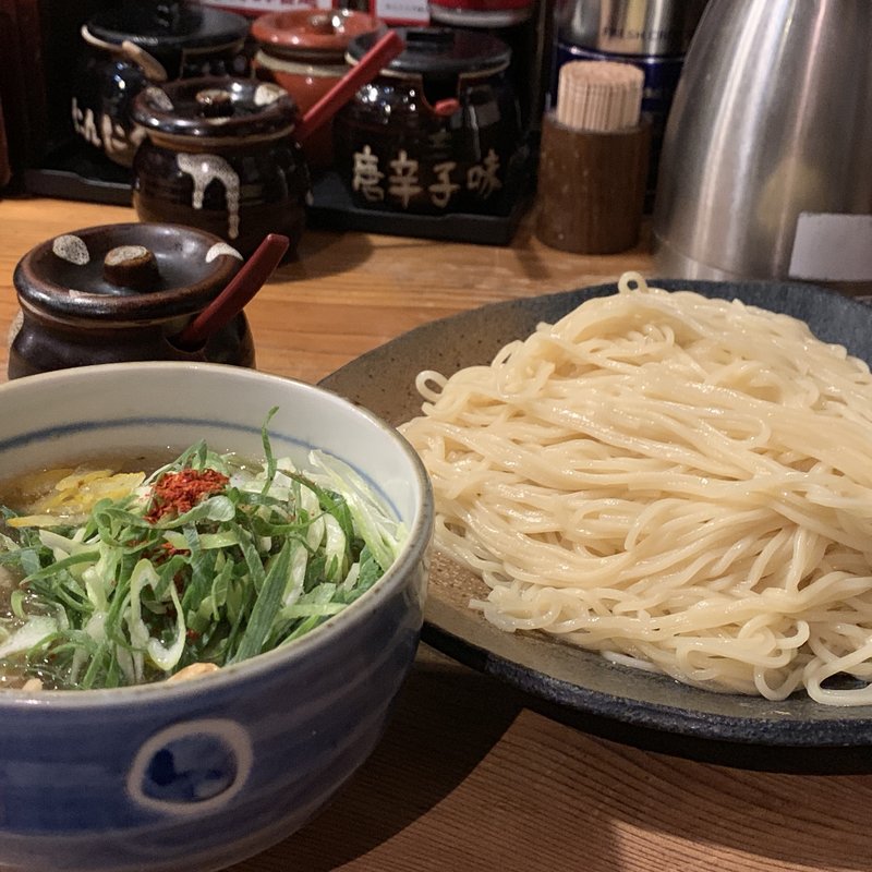 鶏と柚子の塩つけ麺(つけ麺本丸 栄店)