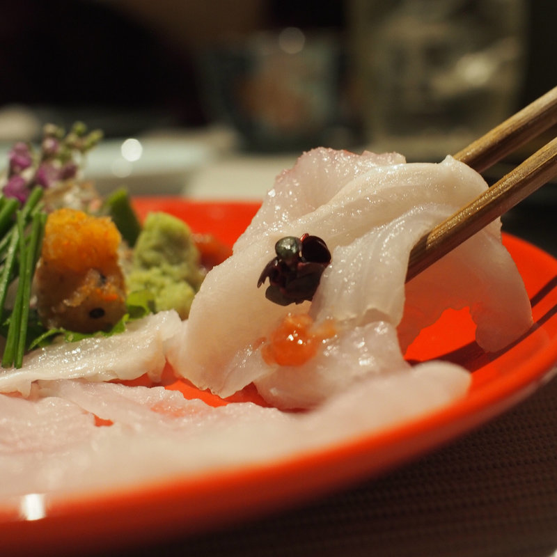 穴子の薄造り(穴子家NORESORE 難波店)