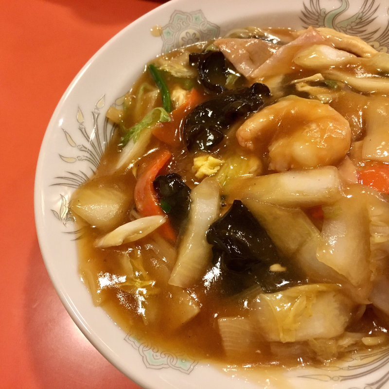 五目あんかけ焼きそば(中華料理 香州)