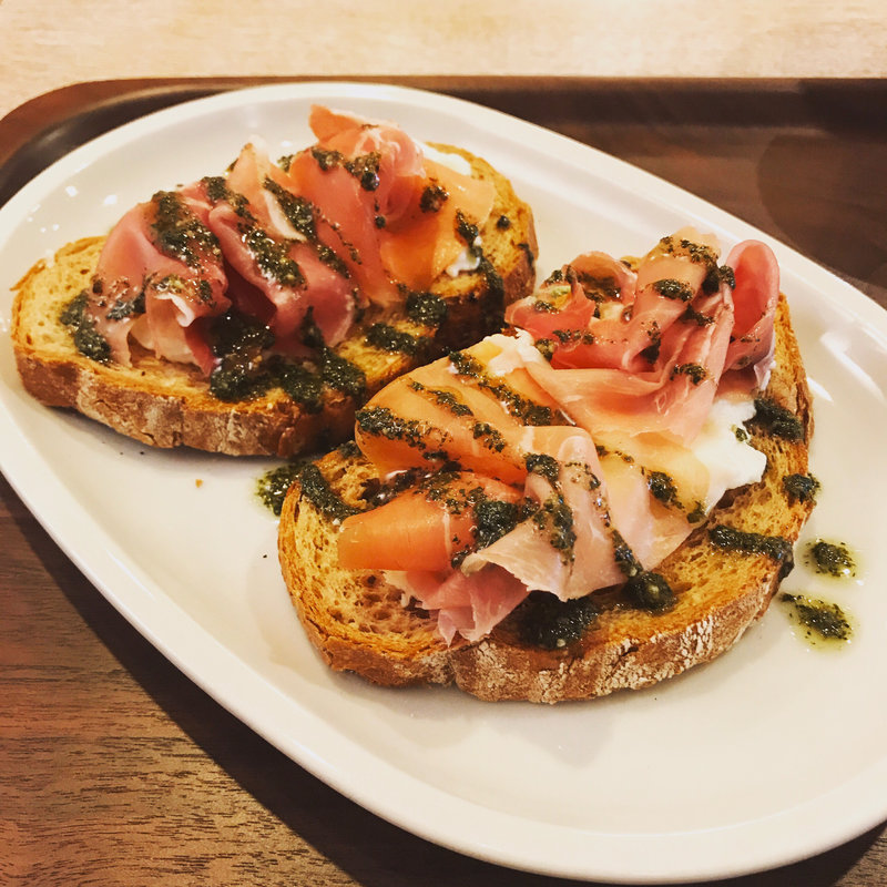 生ハムオープンサンド(パティオ ドゥ メトロ リエッタ綾瀬店)