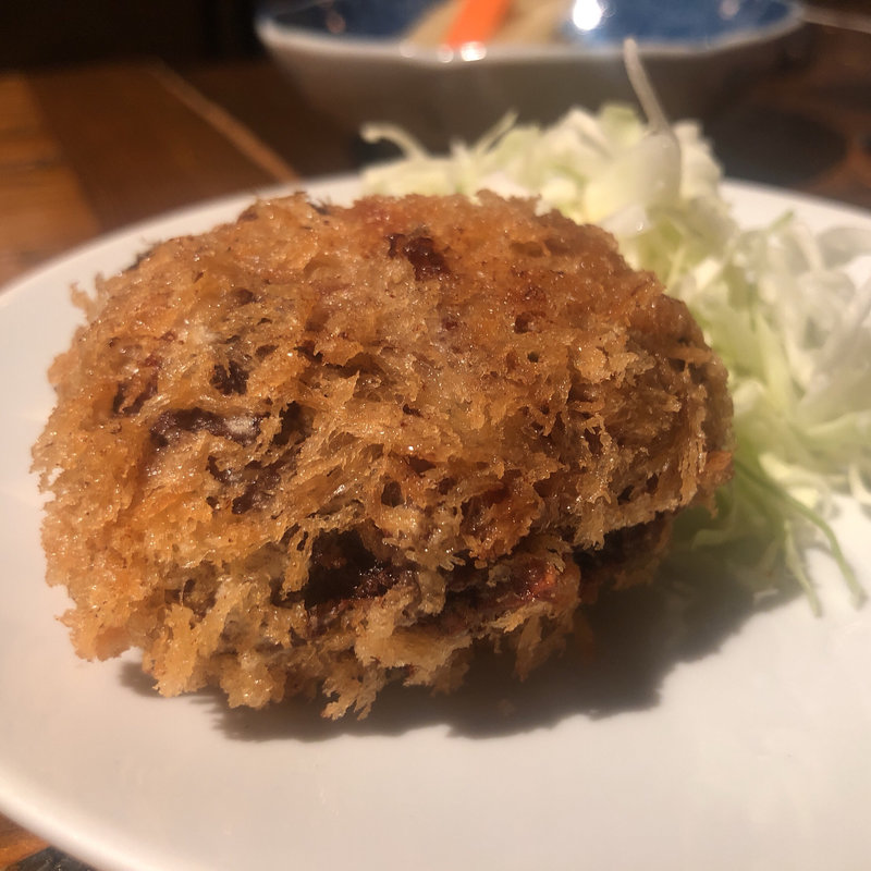 自家製メンチカツ(宮崎焼酎酒場ひなた)