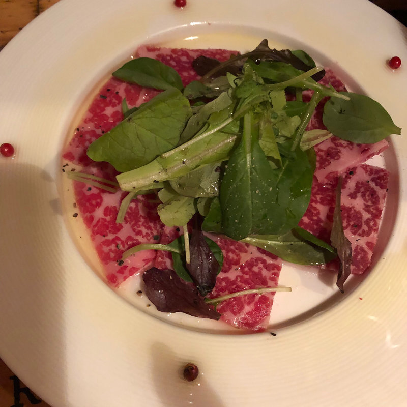 山形牛のカルパッチョ(新日本焼肉党 東日本橋店)