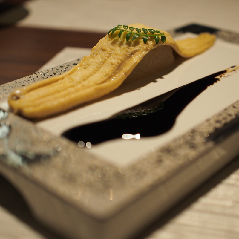 蒸し穴子 バルサミコの煮詰めソース(穴子家NORESORE 難波店)