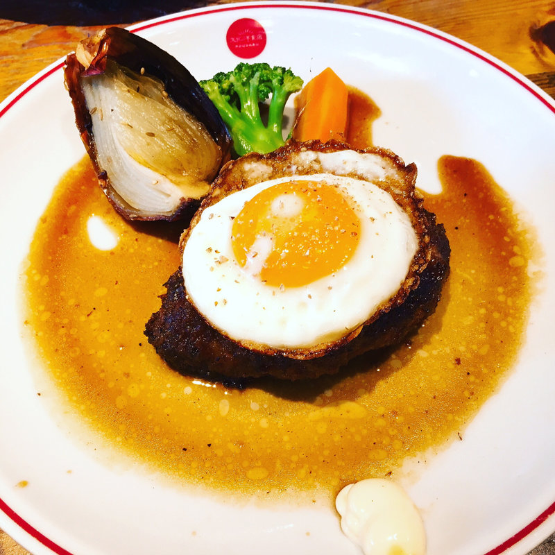 焦がし醤油のハンバーグ(文化洋食店 Nouveau)