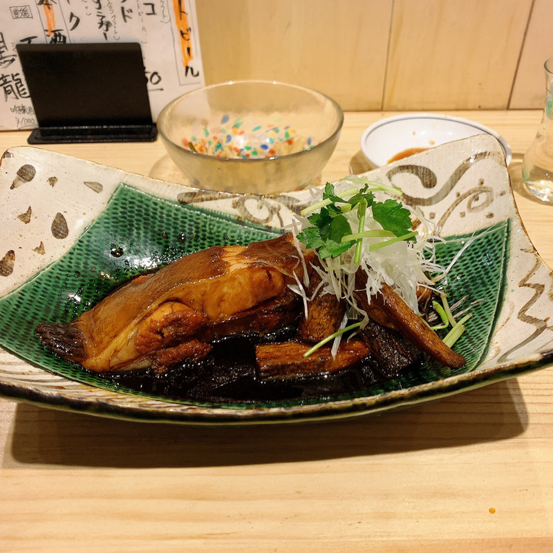 なめた鰈とゴボウの煮付け(活惚れ)