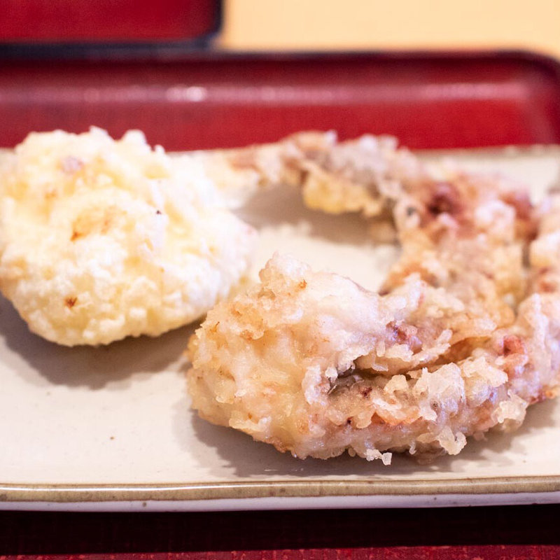 ポテサラ天、ゲソ天(あやがわうどん 太子店 )