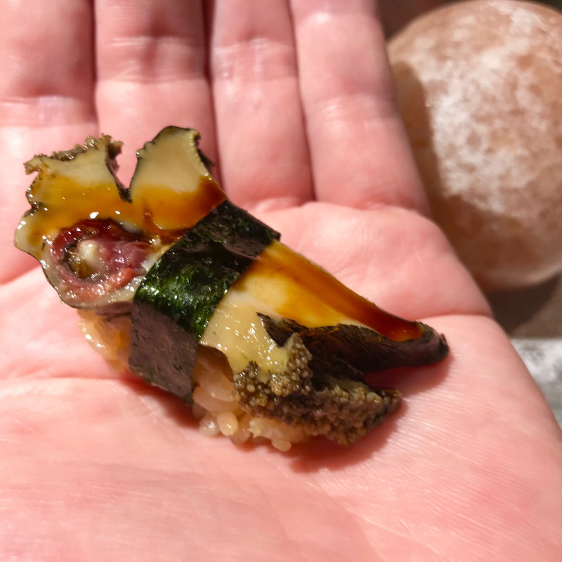 手乗り煮鮑(鮓木村建介)