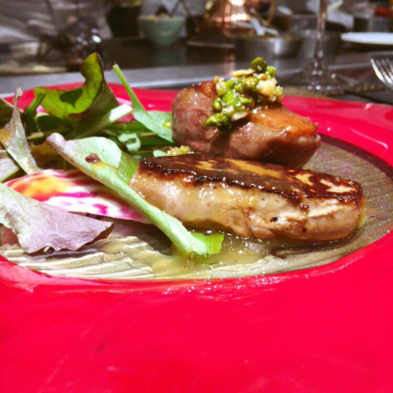 フォアグラとシャラン鴨のソテー(鉄板焼 凛庭)