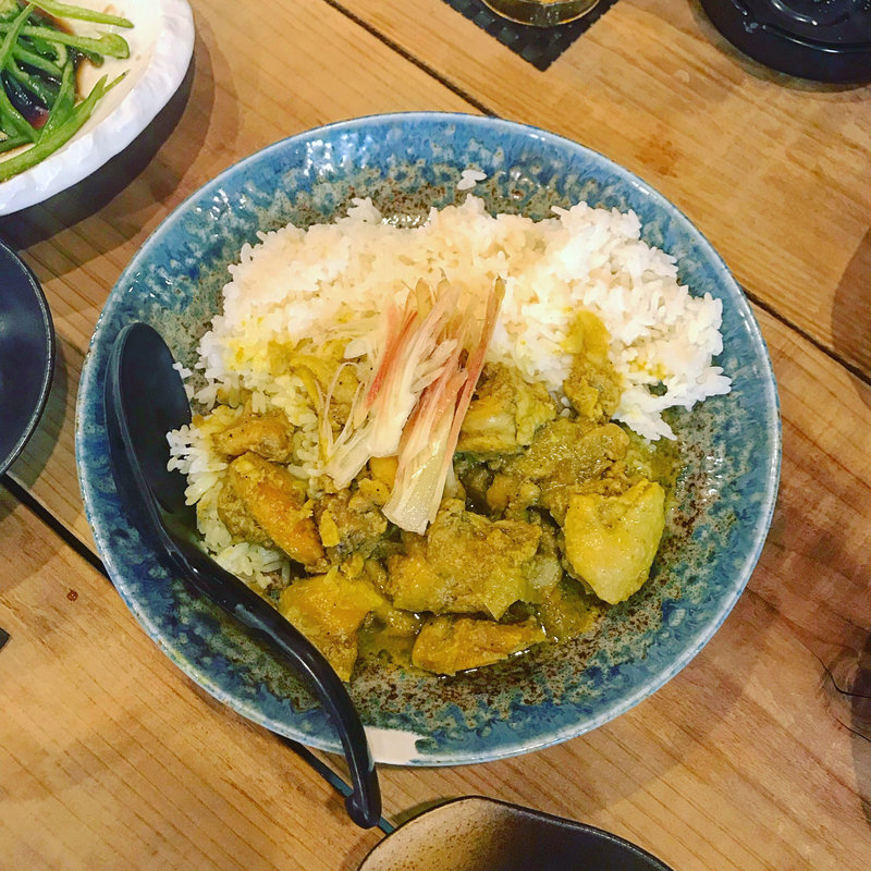 鶏とみょうがの自家製スパイスカレー(左利き)