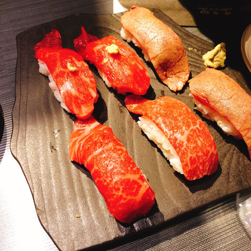 和牛寿司3種盛り合わせ(和牛焼肉 土古里 新宿NOWAビル店)