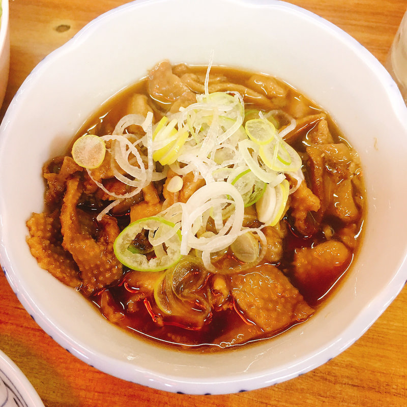 鶏皮黒酢煮(大衆酒場 富士川)