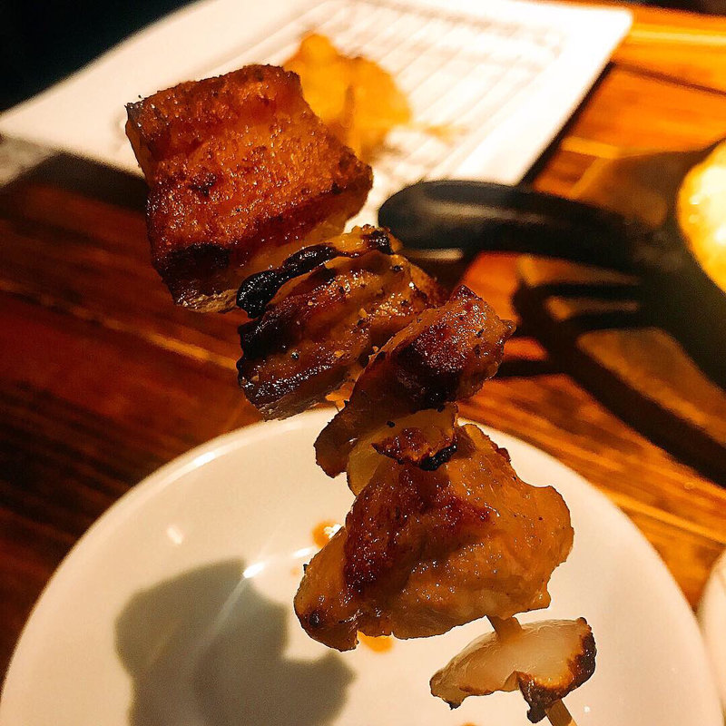 豚バラ(焼とり 大自然 大橋店)