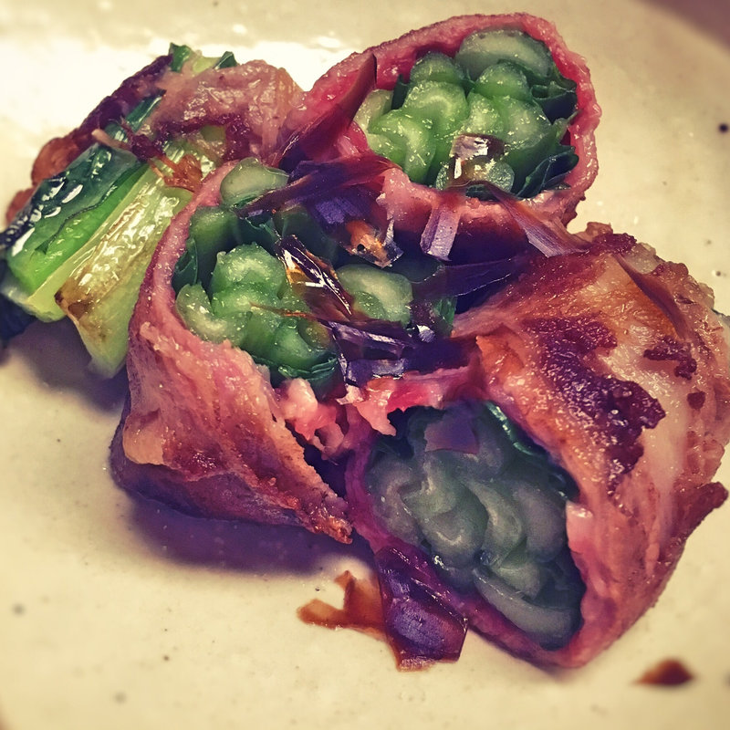 小松菜和牛巻(赤坂茶房)