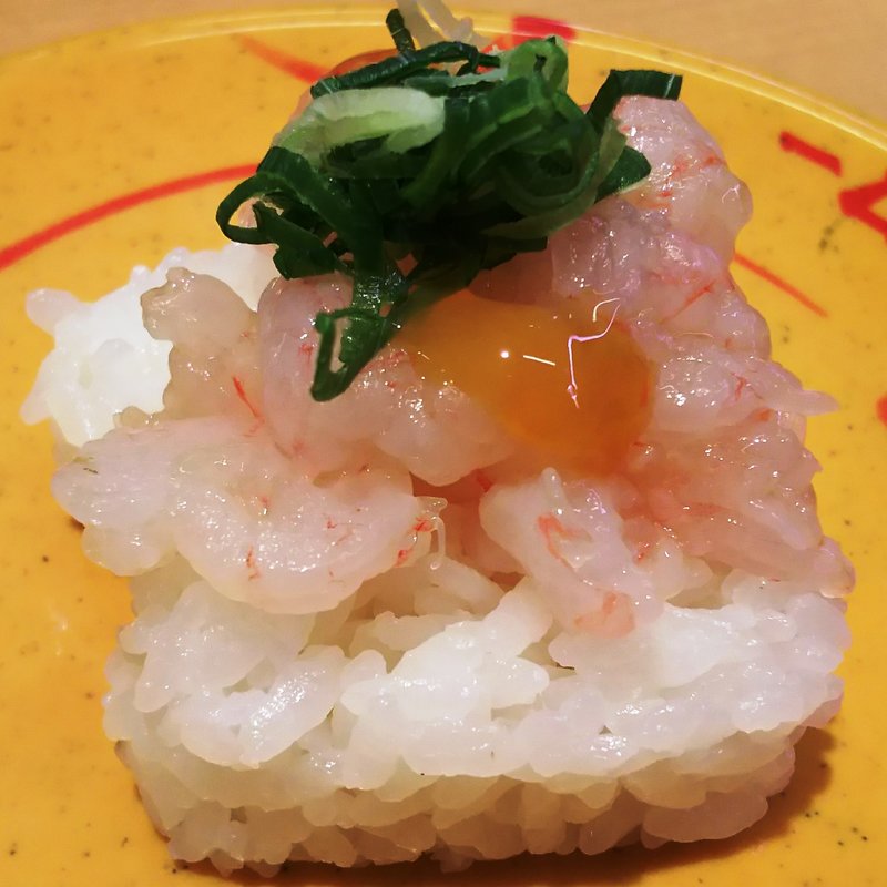 甘えび和風ユッケ(スシロー 新川崎スクエア店)