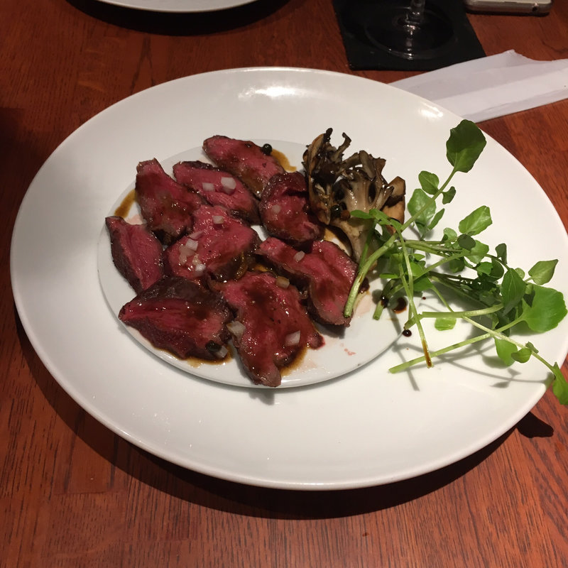 ディナーセット 国産牛のランプグリル ガーリック風味のグリーンペッパーソース(エキ ポンテベッキオ ア オオサカ （ECHI PONTE VECCHIO A OSAKA）)