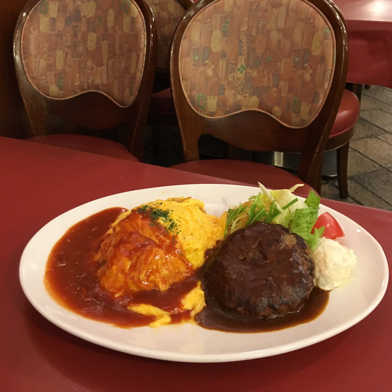 オムライス＆ハンバーグ(心斎橋 ミツヤ 心斎橋本店 )