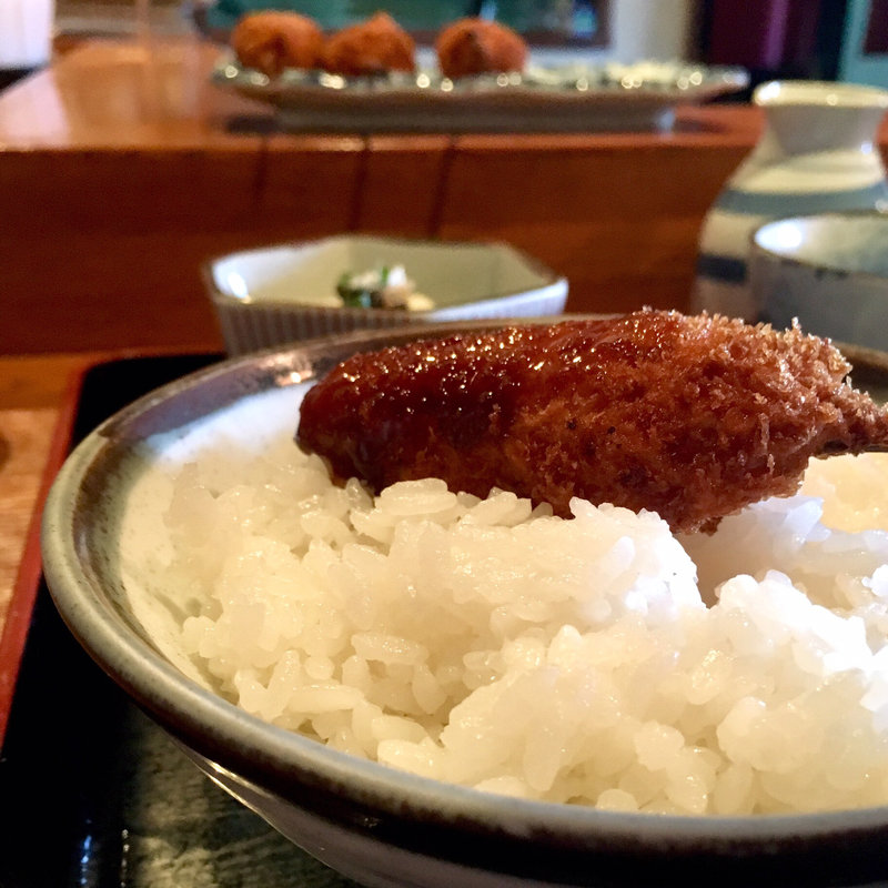 ひれかつ定食(串揚げ ふくみみ)