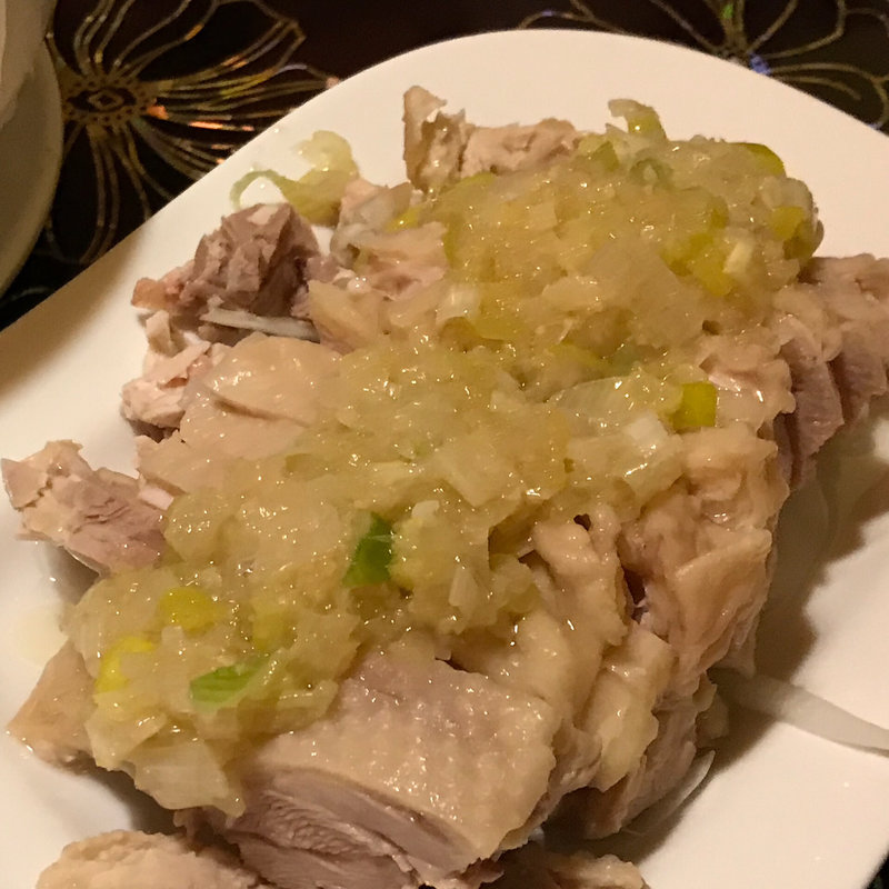 蒸し鶏の広東風(香港楼 )