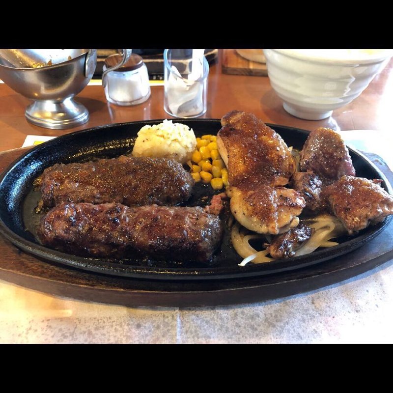 極み炭焼きブロンコハンバーグ&ミックスグリルセット(ステーキハウス ブロンコビリー武石インター店)