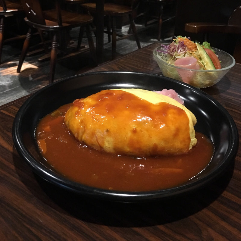 ほうれん草とベーコンのオムライス(北極星 堀江店)