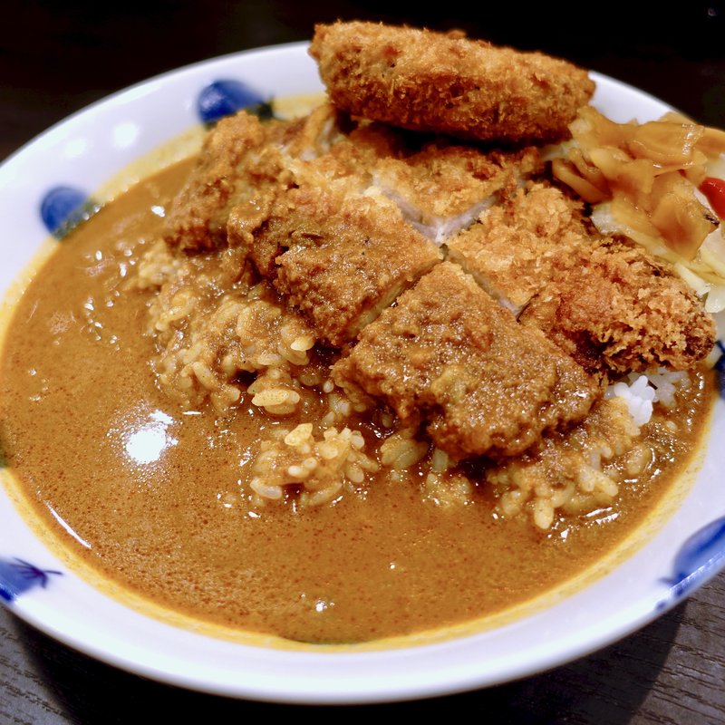 とんかつカレー+メンチカツ(カレーライスCome On)