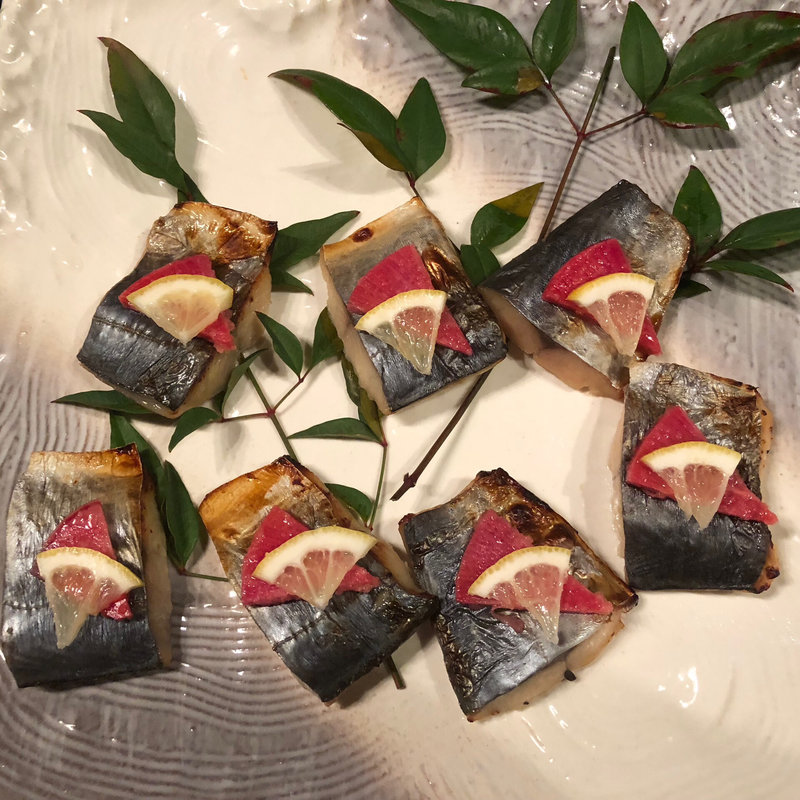 サバの塩焼き(水炊き ゴマサバ もつ鍋 三得物語)