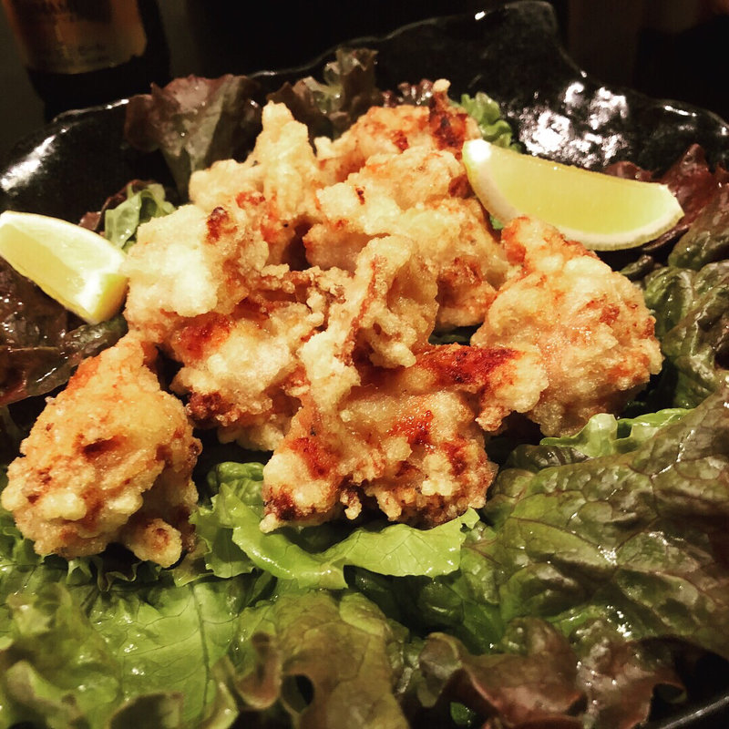 自家製塩麹の若鶏の唐揚げ(水炊き ゴマサバ もつ鍋 三得物語)