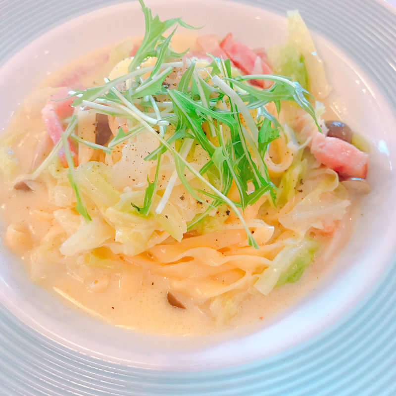 キャベツのクリームパスタ(雑貨&Cafe~ふらっと~)
