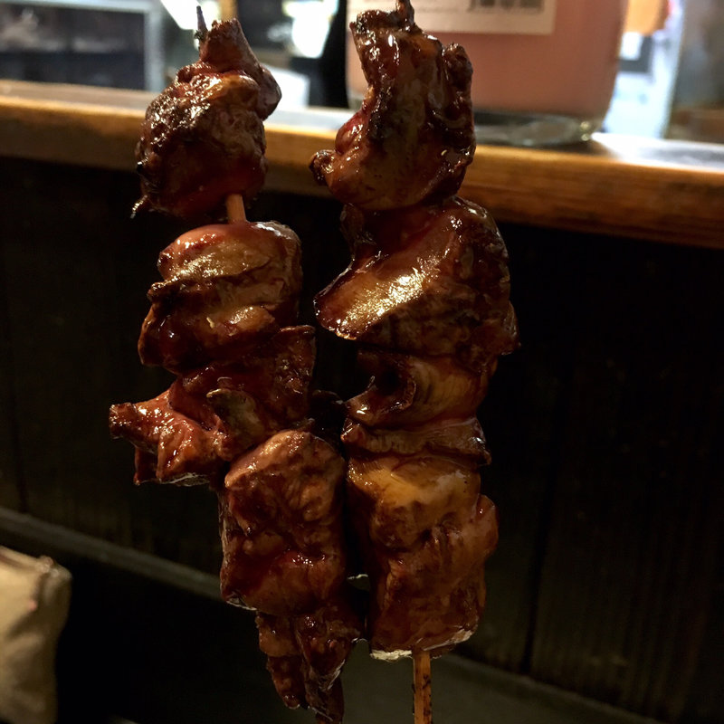 鳥レバー串タレ焼(焼鳥はなび)