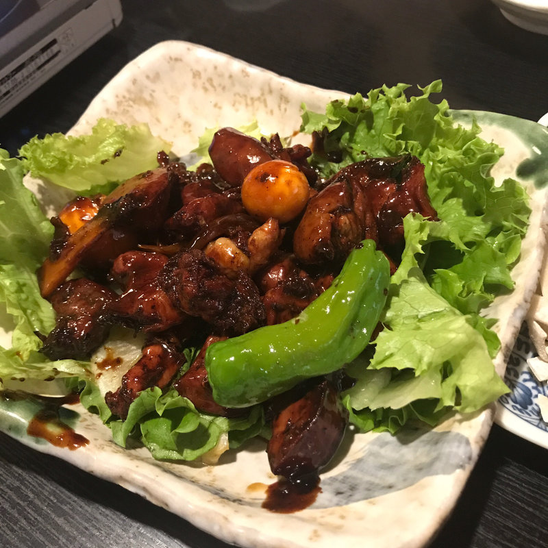 甲府鳥もつ煮定食(奥藤 本店)