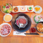 和牛 寒ブリ 一汁六菜 贅沢和定食(天王寺 肉炉端 ロバート )