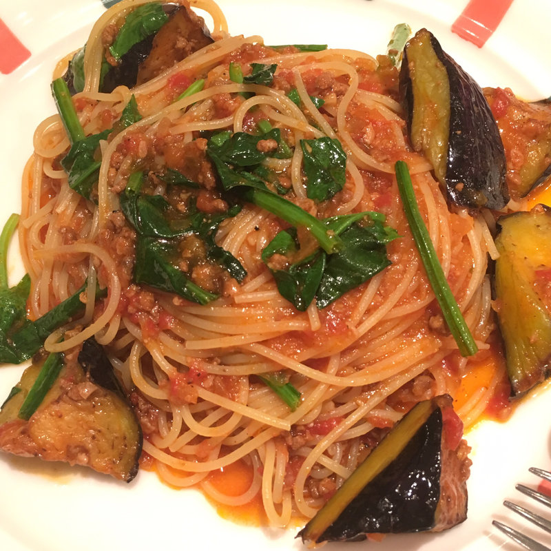 なすとほうれん草のミートソース(イータリア けやきウォーク前橋店 （Eat Alia）)